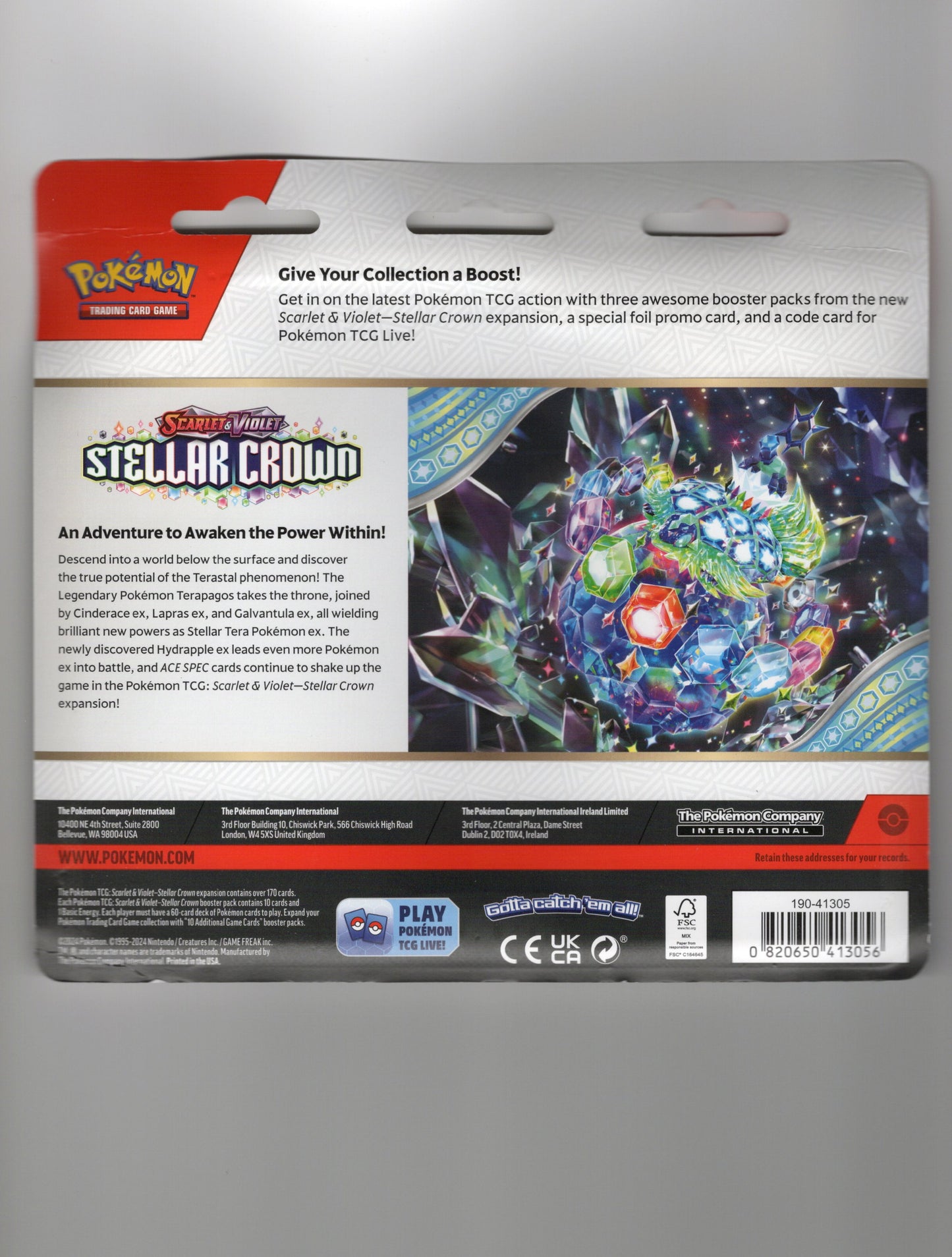Pokémon Stellar Crown 3 Pack Blister