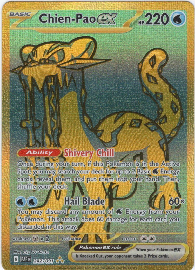 Chien-Pao Ex 242/091 / Hyper Rare (Gold) Ungraded Single