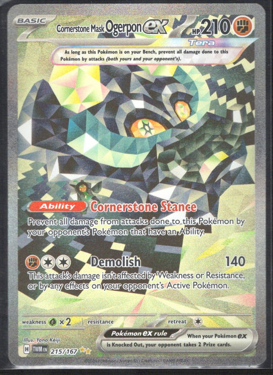 Cornerstone Mask Ogerpon Ex 215/167 / Special Illustration Rare Ungraded Single