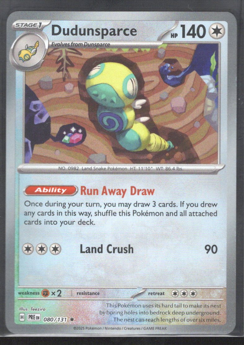 Dudunsparce (Master Ball Pattern) 080/131 / Rare Ungraded Single