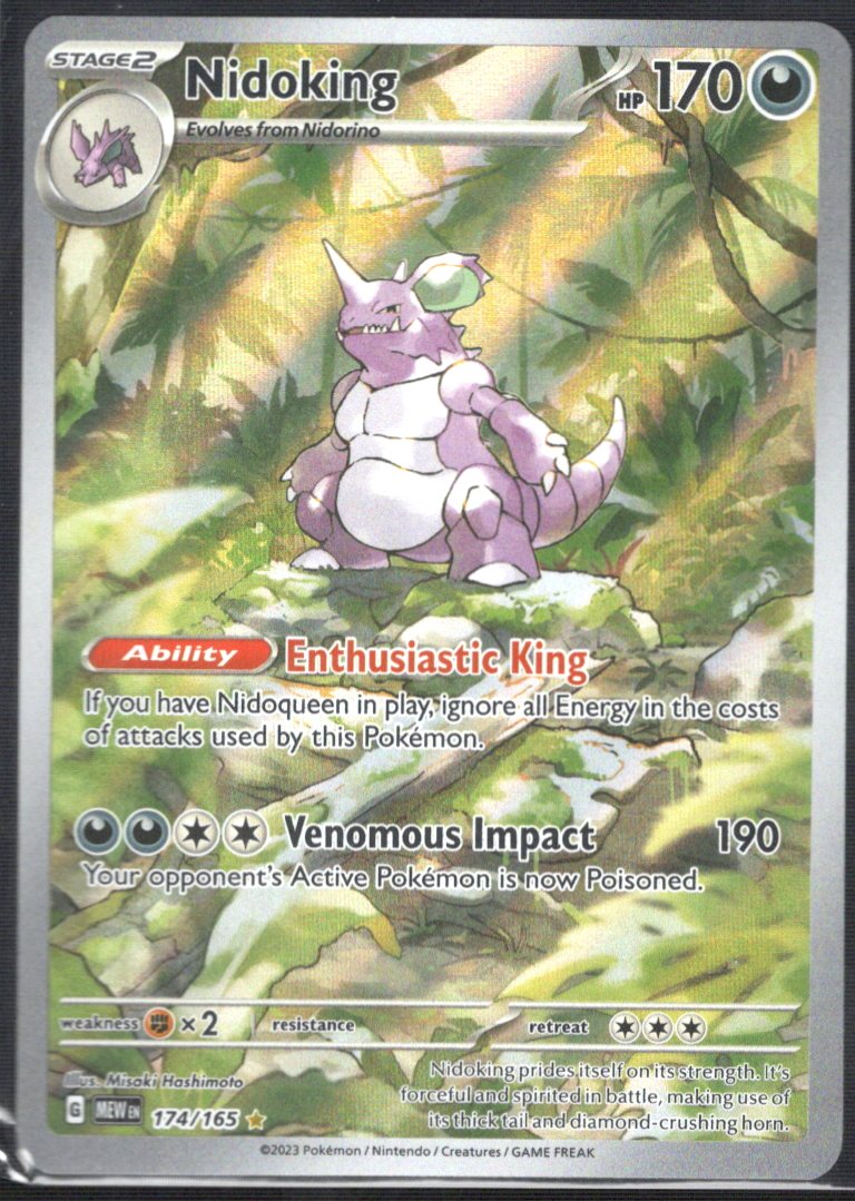 Nidoking 174/165 / Illustration Rare Ungraded Single