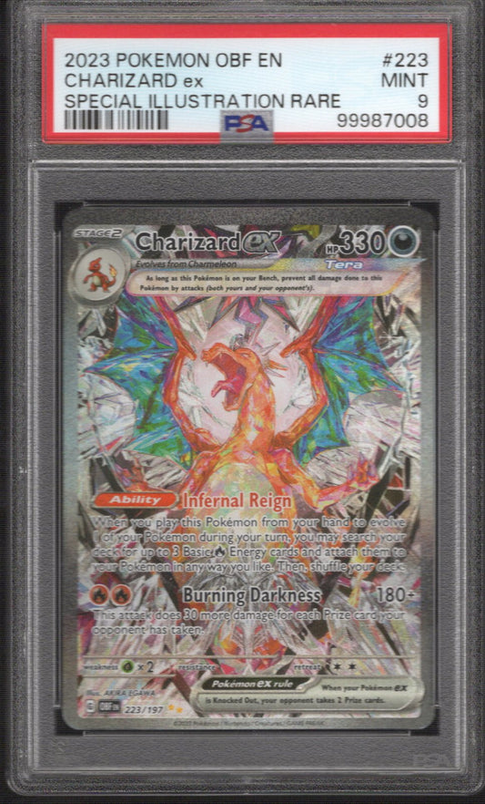 PSA 9 Charizard Ex 223/197 / Special Illustration Rare